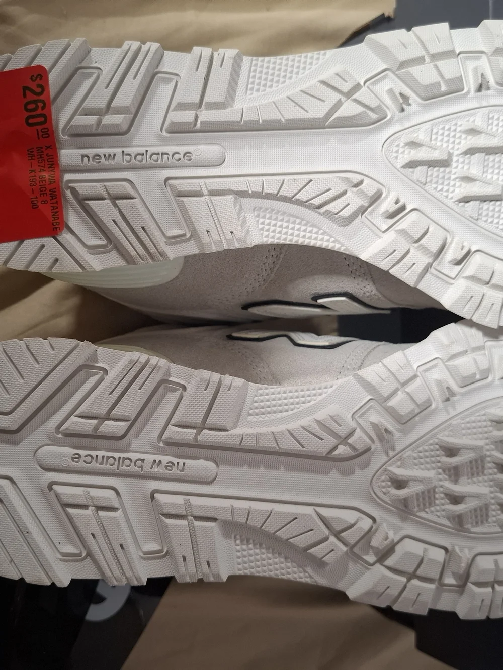 New Balance 574 Men's Sneakers in Light Beige and White